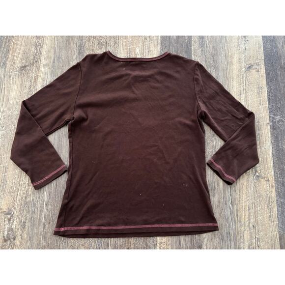 Susan Lawrence Graphic Long Sleeve Top Size Large - Picture 5 of 5